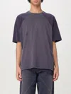 Jw Anderson Cotton T-shirt With Washed Effect In Navy