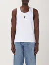 Jw Anderson White Sleeveless Top With Logo Embroidery On The Front In White