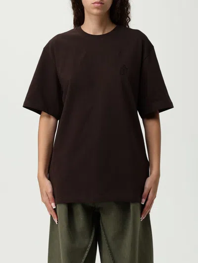 Jw Anderson T-shirt  Woman Color Black In Brown