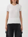 Jw Anderson Pointelle Cotton And Cashmere Top In Weiss