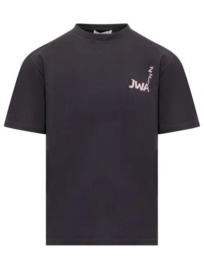 Jw Anderson T-shirt Print On The Back In Black