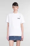 Jw Anderson Women White Logo And Print T-shirt In White