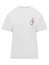 Jw Anderson White Cotton T-shirt In White