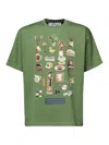 Jw Anderson Diorama Printed T-shirt In Forest Green