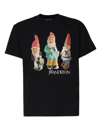 Jw Anderson T-shirt With Print In Black