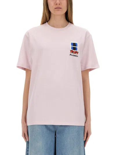 JW ANDERSON JW ANDERSON T-SHIRT WITH WINDOW EMBROIDERY
