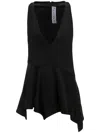 Jw Anderson Sleeveless V-neck Top In Black