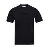 Jw Anderson Men Black Crewneck T-shirt With Logo Lettering Embroidery On The Front In Cotton Man In Black