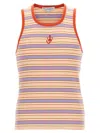 Jw Anderson J. W. Anderson Multicolored Striped Sleeveless Tank Top In Multicolor