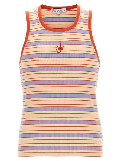 JW ANDERSON JW ANDERSON LOGO RIBBED TANK TOP