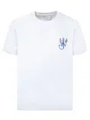 Jw Anderson White Embroidered Logo Printed T-shirt In White