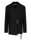Jw Anderson Tailored Wrap Blazer In Black