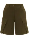 Jw Anderson Tailored Wool Cargo Shorts In Green
