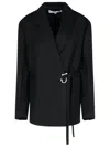 Jw Anderson Tailored Wrap Blazer In Black