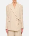 Jw Anderson Tailored Wrap Jacket In Beige