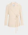 Jw Anderson Tailored Wrap Jacket In Beige