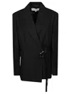 Jw Anderson J. W. Anderson Tailored Wrap Jacket In Black