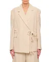 Jw Anderson Tailored Wrap Jacket In Neutrals