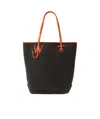 Jw Anderson Graphite Canvas Tall Anchor Shopping Bag In Black