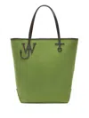 Jw Anderson Anchor Tall Tote Bag - J.w. Anderson - Canvas - Green/brown In Green