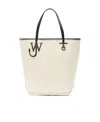 Jw Anderson Jw Tall Anchor Logo Plaque Tote Bag In White