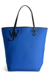 Jw Anderson Tall Anchor Canvas Tote In Blue