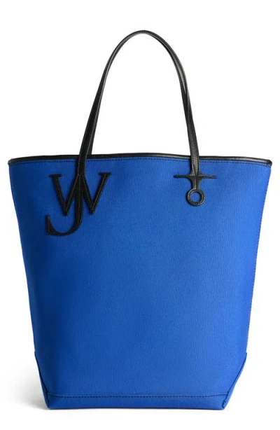 Jw Anderson Tall Anchor Canvas Tote In Blue
