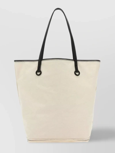 Jw Anderson J.w. Anderson Tall Anchor Canvas Tote Bag In Beige