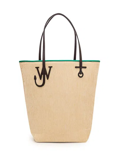 Jw Anderson J.w. Anderson Tall Anchor Tote Bag In Beige