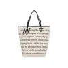 Jw Anderson J. W. Anderson Structured Tote Bag With Contrasting Black Trim In Neutral