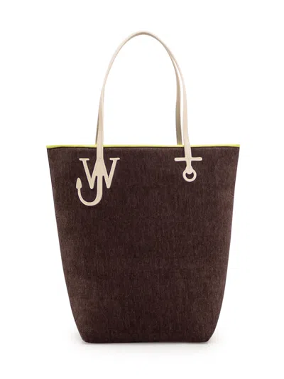 Jw Anderson Tall Anchor Tote Shopping Bag In Khaki