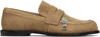 Jw Anderson Tan Biker Moccasin Loafers In Brown