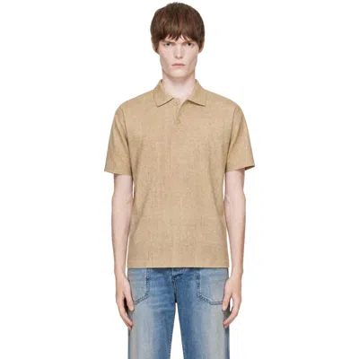 Jw Anderson Tan Leather Polo In Nude