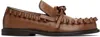 Jw Anderson Tan Ruffle Loafers In 640