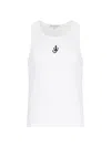 Jw Anderson White Sleeveless Top With Logo Embroidery On The Front In White