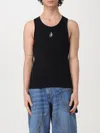 Jw Anderson Logo Embroidery Stretch Cotton Tank Top In Schwarz