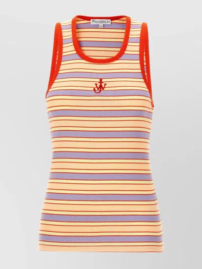 JW ANDERSON TANK TOP STRIPED RIBBED TRIM