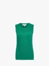 Jw Anderson Tank Top With Anchor Embroidery In Green