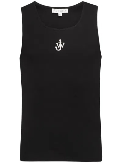 JW ANDERSON ANCHOR-EMBROIDERED TANK TOP - MEN'S - ELASTANE/COTTON