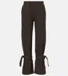 Jw Anderson Tapered Cotton Fleece Sweatpants In Brown
