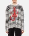 Jw Anderson Anchor Knit Jumper In White/black