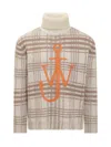 Jw Anderson J.w. Anderson White, Brown And Orange Wool Blend Jumper In Off White/brown