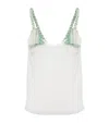 Jw Anderson Tulle Top With Braided Straps And V Neckline In White