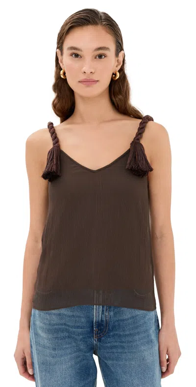 Jw Anderson Tassel Strap Camisole Dark Brown