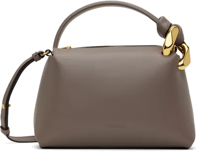 Jw Anderson Taupe Small Jwa Corner Leather Crossbody Bag In 190 Taupe