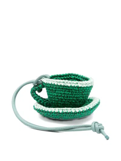 Jw Anderson Teacup Charm In Green