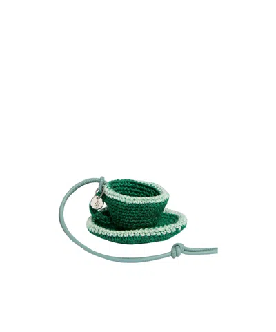 Jw Anderson Teacup Charm In Green