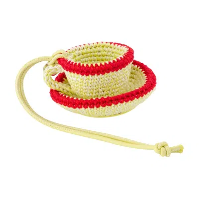 Jw Anderson Teacup Charm In Neutral