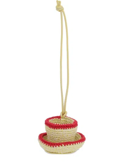 Jw Anderson Teacup Charm In Metallic