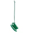 Jw Anderson Teacup-shaped Keychain With Leather Cord And Logo Detail In Green